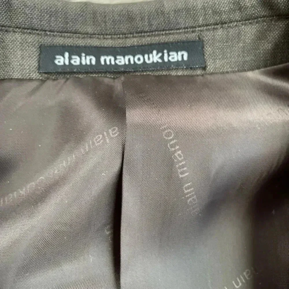 Alain Manoukian french designer mocha brown blazer single breasted size 52/44R